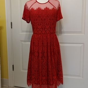 Maggy London Red Lace Dress